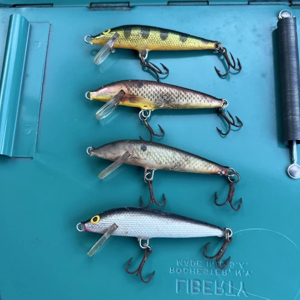Vintage Rapala Crankbait Lures, Set Of 4